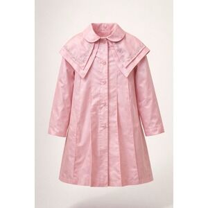 Rothschild Dress Coat Girls Pink Embroidered 6x Classic Party Easter Spring Rain